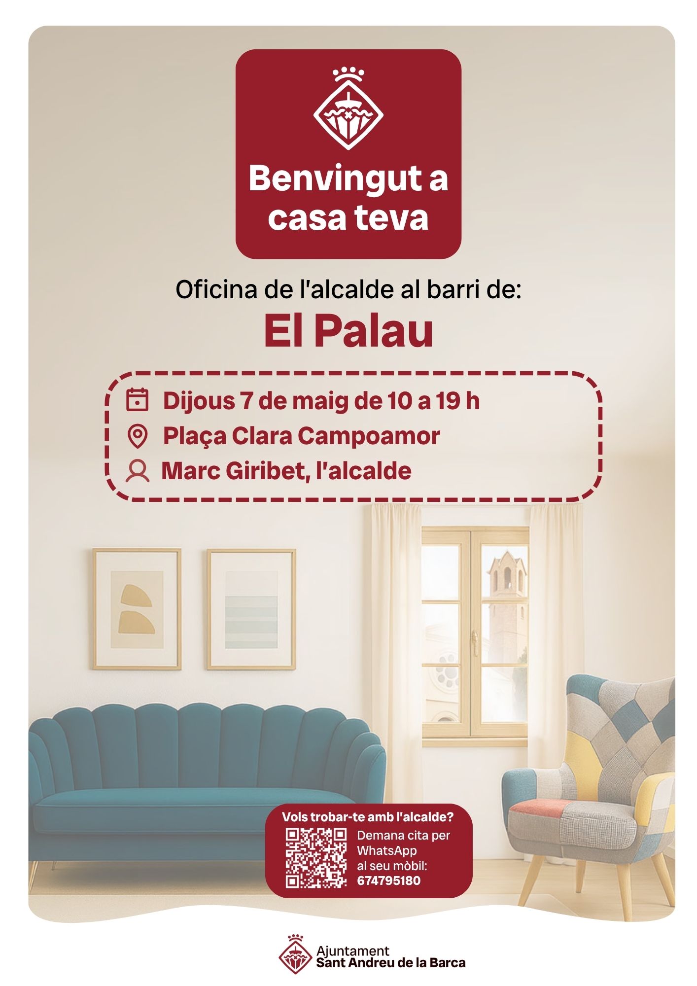 Oficina de l’alcalde al barri de El Palau